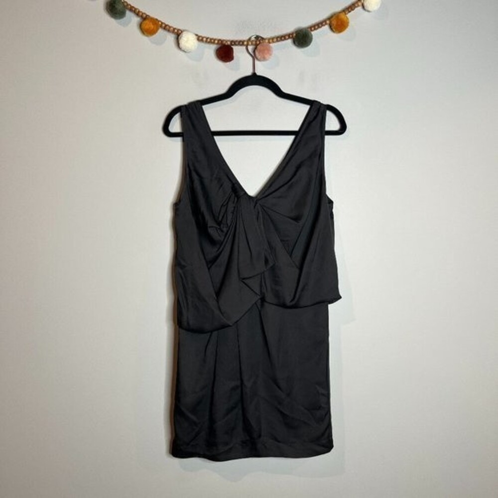 Robert Rodriguez black drape mini dress